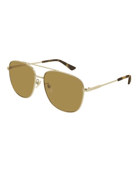 Gucci Men's GG0410SK004M Aviator Sunglasses 